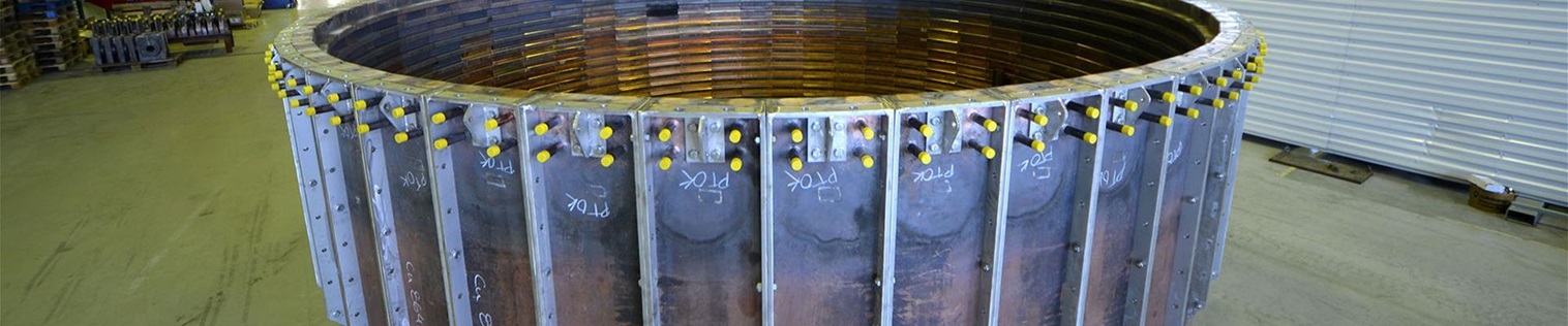Cooling elements trial assembly in a ring form