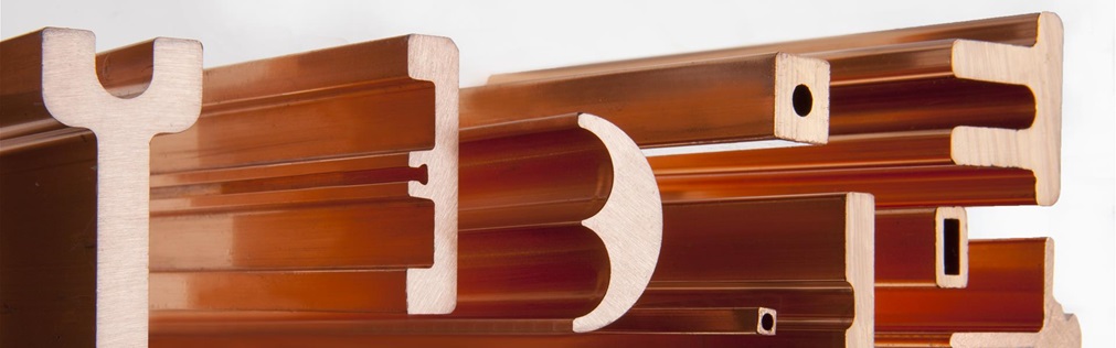 Several demanding copper profile shapes