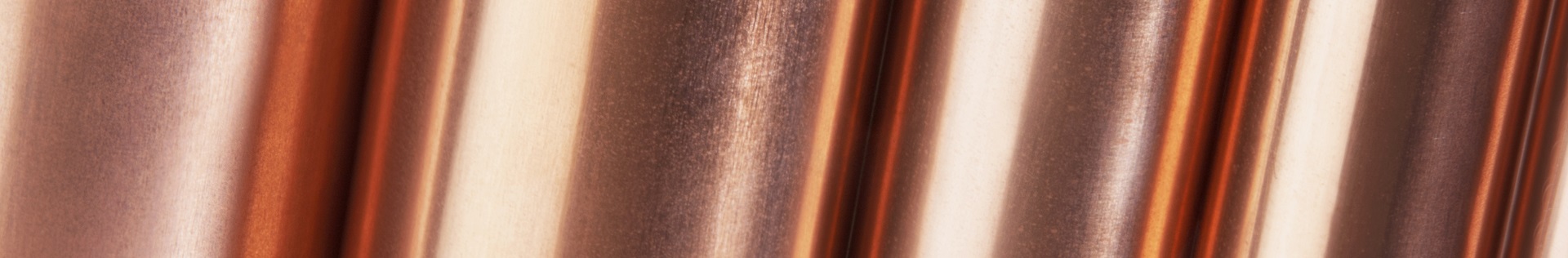 Close-up image of shiny copper material