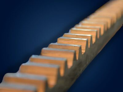 Copper Bus Bar in Close-Up