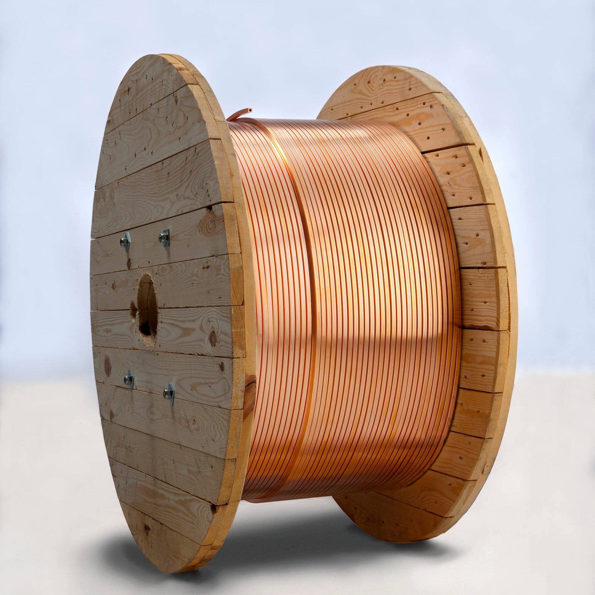 Luvata's Copper Hollow Conductor on a Wooden Reel